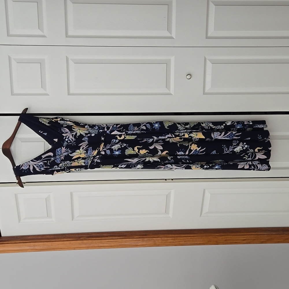 Navy Floral Maxi Dress